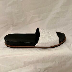 M. GEMI leather slides sandals white Size 8 (IT 39)